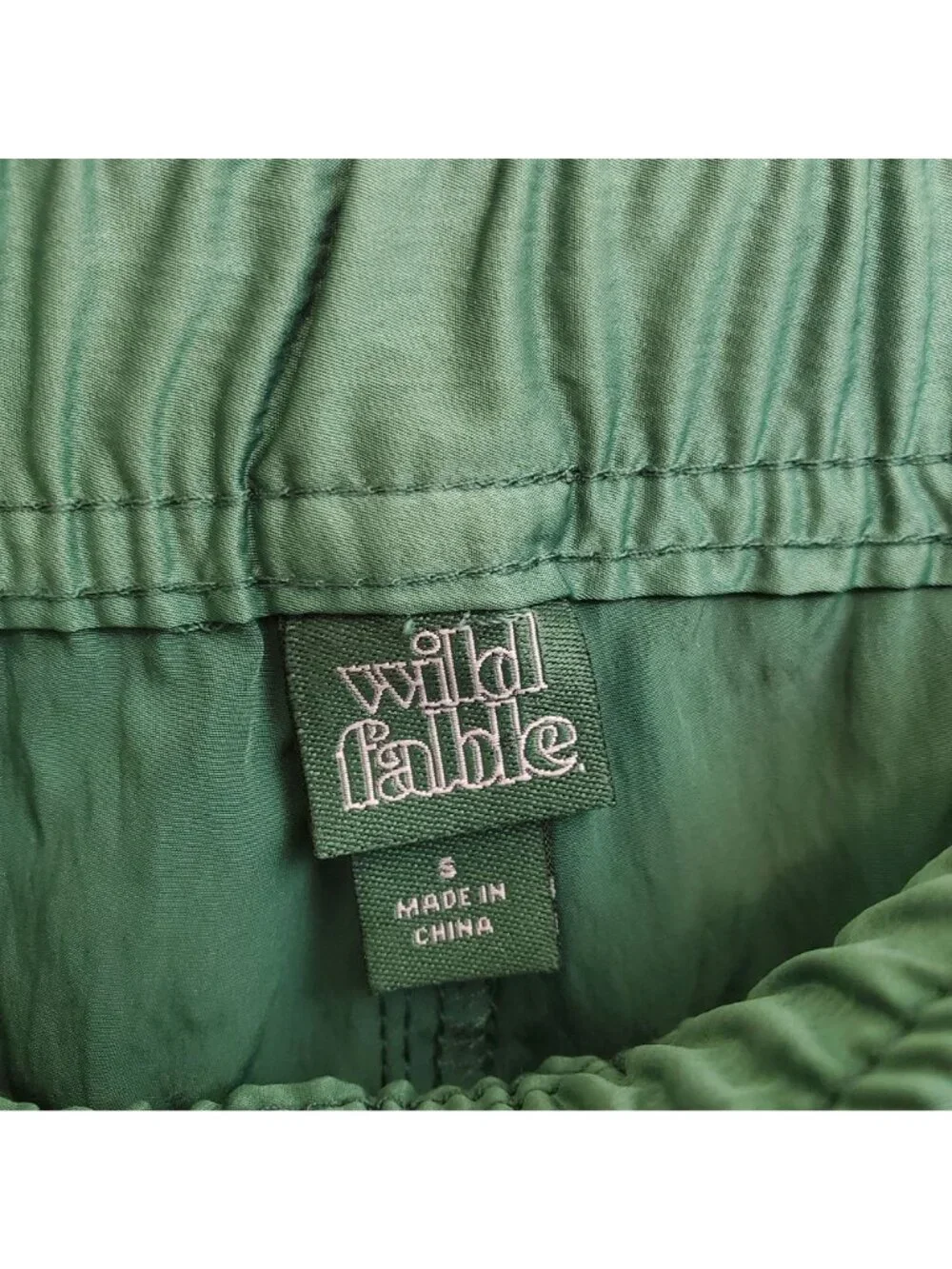 Wild Fable high rise relaxed parachute pants, green